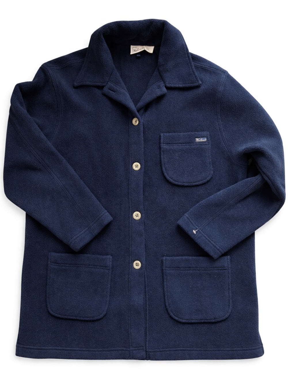 Woolrich Navy Fleece Button-Up Jacket Womens Size Medium